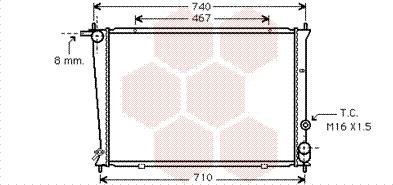 Van Wezel 82002053 - Radiator, engine cooling autospares.lv