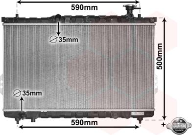 Van Wezel 82002109 - Radiator, engine cooling autospares.lv