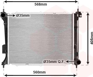 Van Wezel 82002309 - Radiator, engine cooling autospares.lv