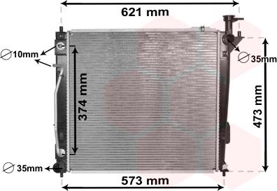 Van Wezel 82002339 - Radiator, engine cooling autospares.lv