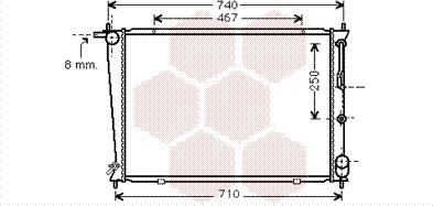 Van Wezel 82002255 - Radiator, engine cooling autospares.lv