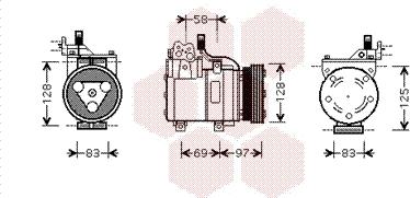 Van Wezel 8200K093 - Compressor, air conditioning autospares.lv