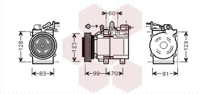 Van Wezel 8200K138 - Compressor, air conditioning autospares.lv