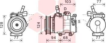 Van Wezel 8200K318 - Compressor, air conditioning autospares.lv