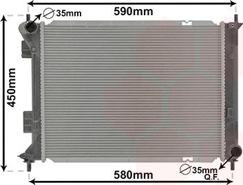 Van Wezel 82012710 - Radiator, engine cooling autospares.lv