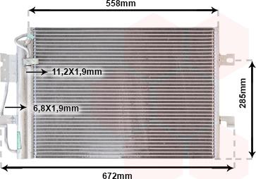 Van Wezel 30005257 - Condenser, air conditioning autospares.lv