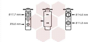 Van Wezel 30001098 - Expansion Valve, air conditioning autospares.lv