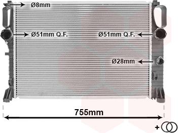 Van Wezel 30002449 - Radiator, engine cooling autospares.lv