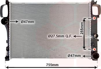 Van Wezel 30002447 - Radiator, engine cooling autospares.lv