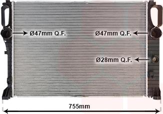 Van Wezel 30002459 - Radiator, engine cooling autospares.lv