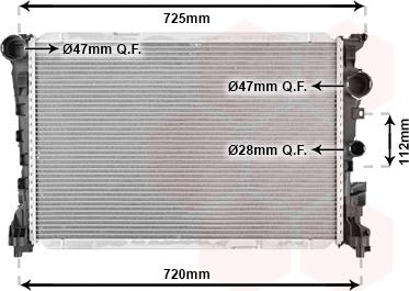 Van Wezel 30002691 - Radiator, engine cooling autospares.lv