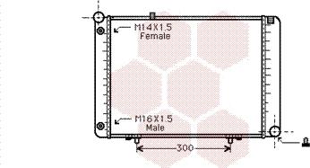 Van Wezel 30002074 - Radiator, engine cooling autospares.lv