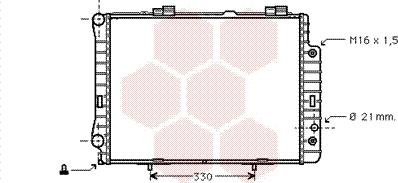 Van Wezel 30002190 - Radiator, engine cooling autospares.lv