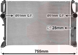 Van Wezel 30002394 - Radiator, engine cooling autospares.lv