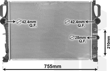 Van Wezel 30002341 - Radiator, engine cooling autospares.lv