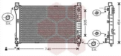 Van Wezel 30002339 - Radiator, engine cooling autospares.lv