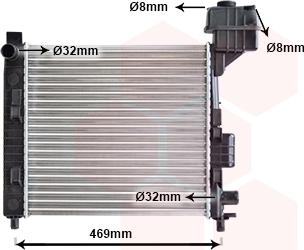 Van Wezel 30002247 - Radiator, engine cooling autospares.lv