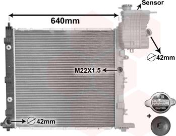 Van Wezel 30002216 - Radiator, engine cooling autospares.lv