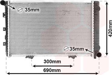 Van Wezel 30002211 - Radiator, engine cooling autospares.lv