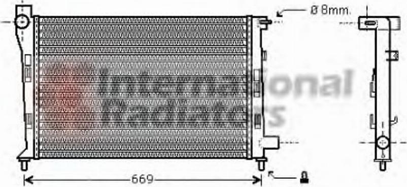 Van Wezel 30002281 - Radiator, engine cooling autospares.lv