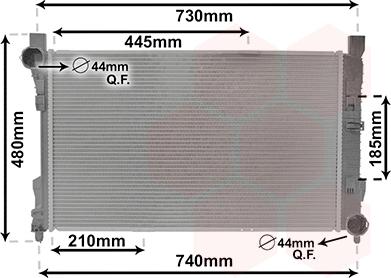 Van Wezel 30002288 - Radiator, engine cooling autospares.lv