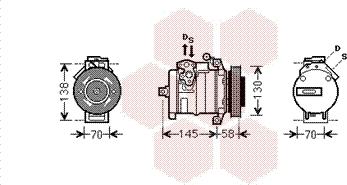 Van Wezel 3000K494 - Compressor, air conditioning autospares.lv