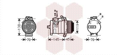 Van Wezel 3000K530 - Compressor, air conditioning autospares.lv