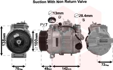 Van Wezel 3000K638 - Compressor, air conditioning autospares.lv