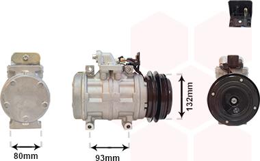 Van Wezel 3000K083 - Compressor, air conditioning autospares.lv