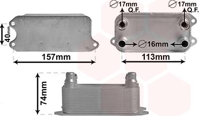 Van Wezel 30013702 - Oil Cooler, automatic transmission autospares.lv