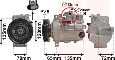 Van Wezel 3001K701 - Compressor, air conditioning autospares.lv