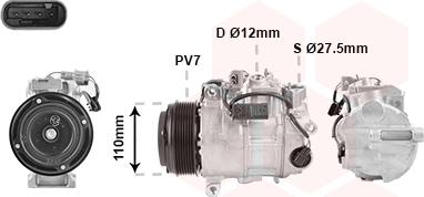 Van Wezel 3001K716 - Compressor, air conditioning autospares.lv