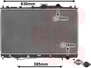 Van Wezel 32002087 - Radiator, engine cooling autospares.lv