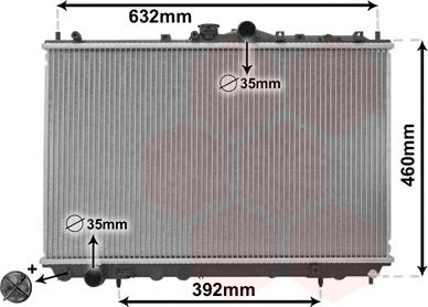 Van Wezel 32002142 - Radiator, engine cooling autospares.lv