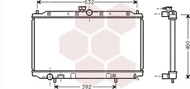 Van Wezel 32002111 - Radiator, engine cooling autospares.lv