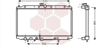 Van Wezel 32002112 - Radiator, engine cooling autospares.lv