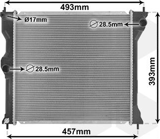 Van Wezel 32002243 - Radiator, engine cooling autospares.lv