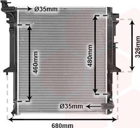 Van Wezel 32002203 - Radiator, engine cooling autospares.lv