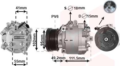 Van Wezel 3201K701 - Compressor, air conditioning autospares.lv