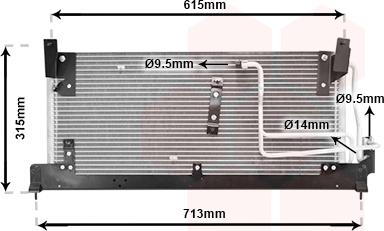 Van Wezel 37005224 - Condenser, air conditioning autospares.lv