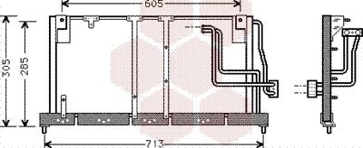 Van Wezel 37005225 - Condenser, air conditioning autospares.lv