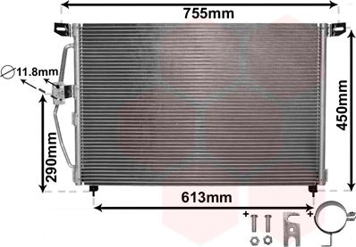 Van Wezel 37005228 - Condenser, air conditioning autospares.lv