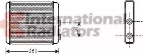 Van Wezel 37006260 - Heat Exchanger, interior heating autospares.lv