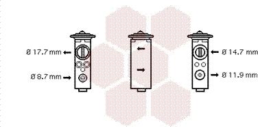 Van Wezel 37001375 - Expansion Valve, air conditioning autospares.lv