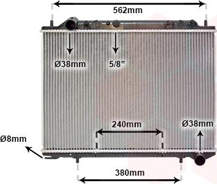 Van Wezel 37002441 - Radiator, engine cooling autospares.lv