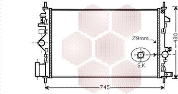 Van Wezel 37002468 - Radiator, engine cooling autospares.lv