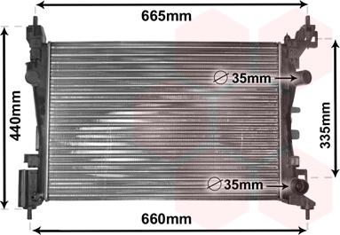 Van Wezel 37002408 - Radiator, engine cooling autospares.lv