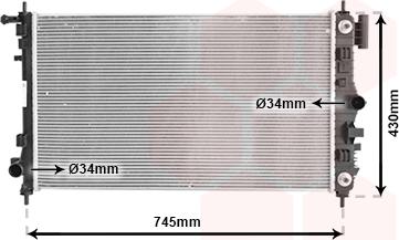 Van Wezel 37002470 - Radiator, engine cooling autospares.lv