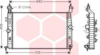 Van Wezel 37002583 - Radiator, engine cooling autospares.lv