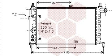 Van Wezel 37002065 - Radiator, engine cooling autospares.lv